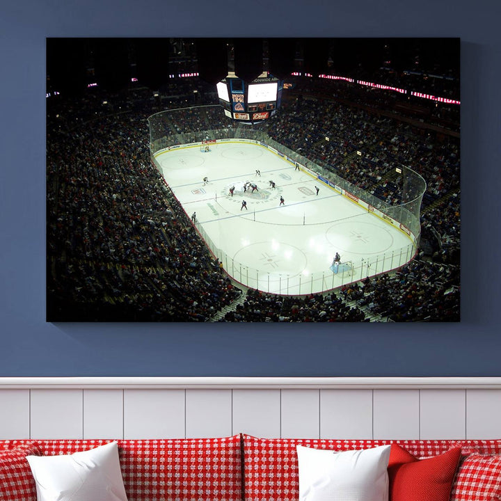 Nationwide Arena Ohio Columbus Blue Jackets Hockey Stadium Wall Art Canvas Print