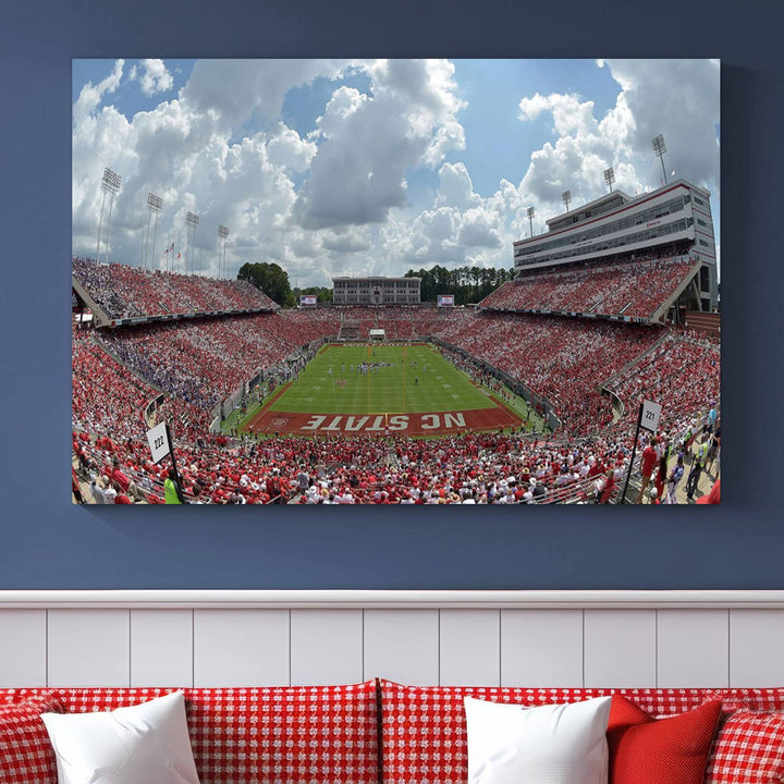 Canvas print of Carter-Finley Stadium, showcasing the NC State Wolfpack.