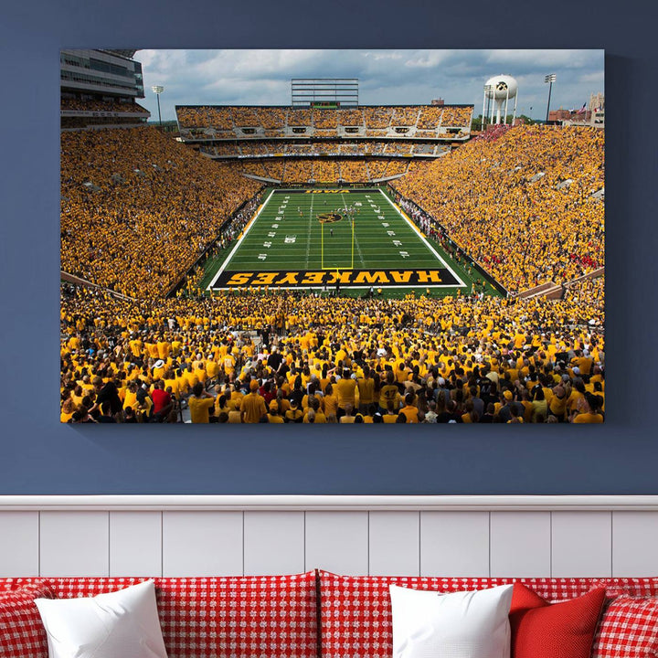 Kinnick Stadium - Iowa Hawkeyes Football Team Print - Iowa City Kinnick Stadium Wall Art Canvas Print