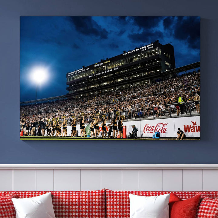 UCF Knights Football Team Print - Orlando FBC Mortgage Stadium Wall Art Canvas Print