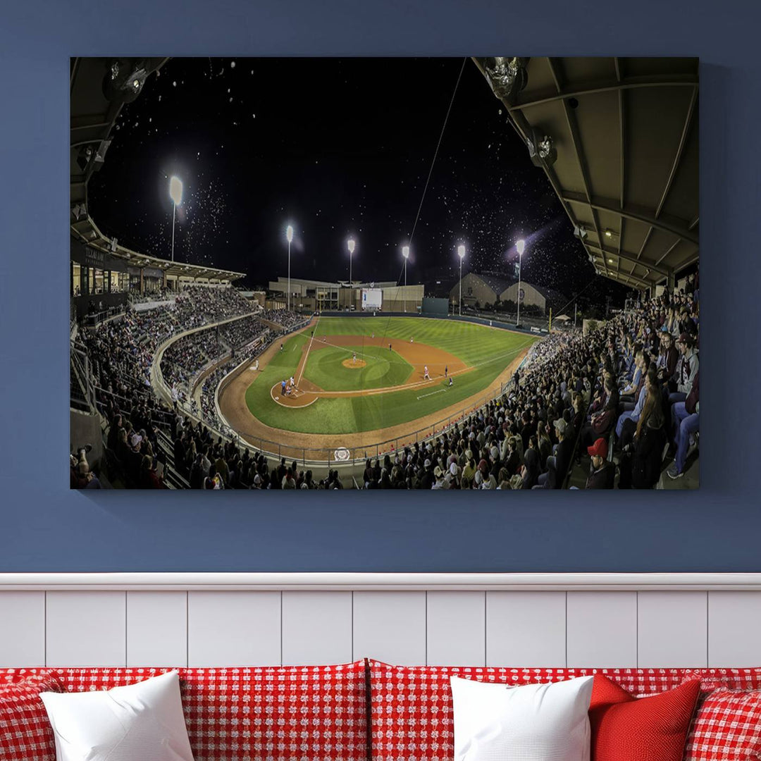 Olsen Field at Blue Bell Park - Texas A&M Aggies Baseball Stadium Wall Art Canvas Print