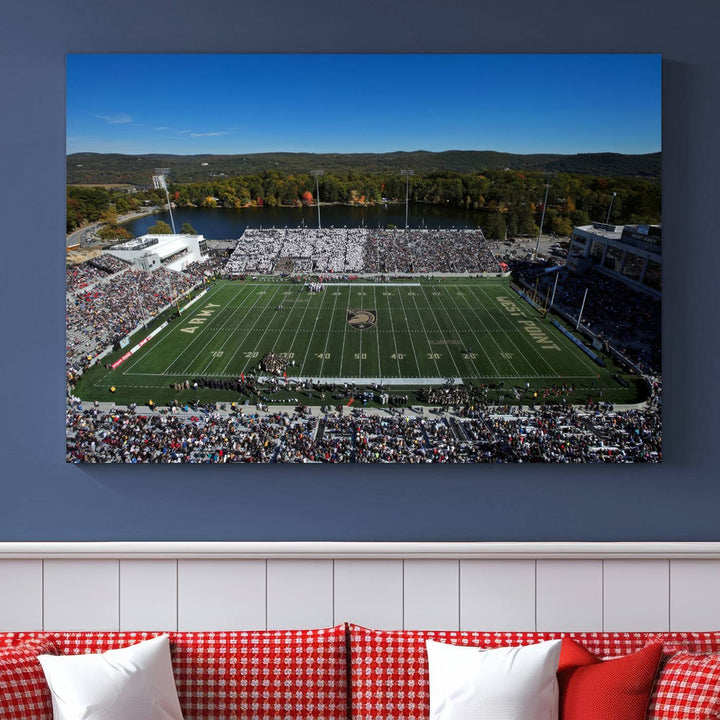 Army Black Knights Football Team Print - West Point Michie Stadium Wall Art Canvas Print