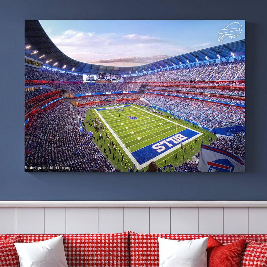 Buffalo Bills Football Team Print - Buffalo Highmark Stadium Wall Art Canvas Print