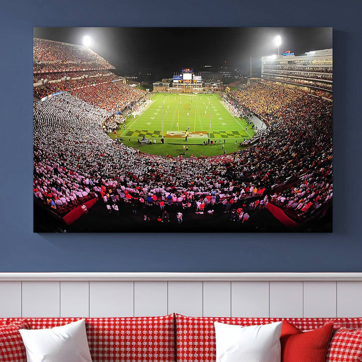 University of Maryland Terrapins Football Team Print - College Park SECU Stadium Wall Art Canvas Print