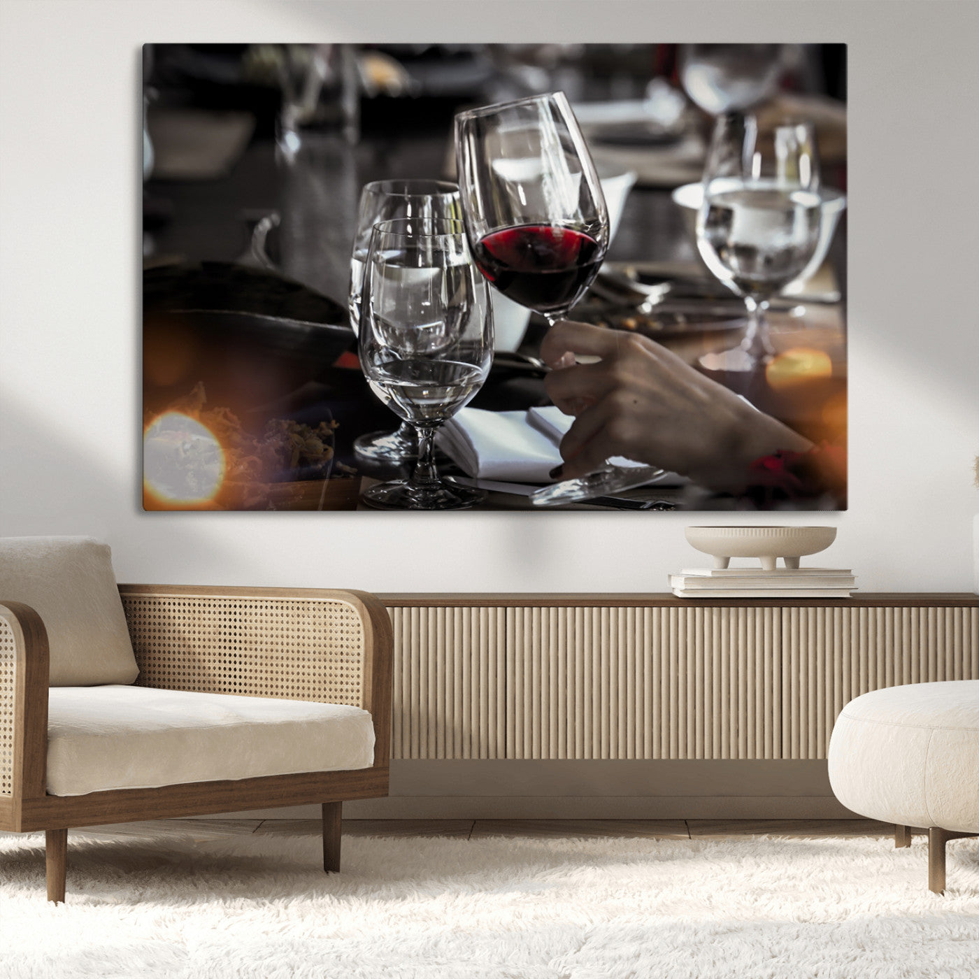 MGV-CV-36X24 - Red Wine and Glass Canvas Print