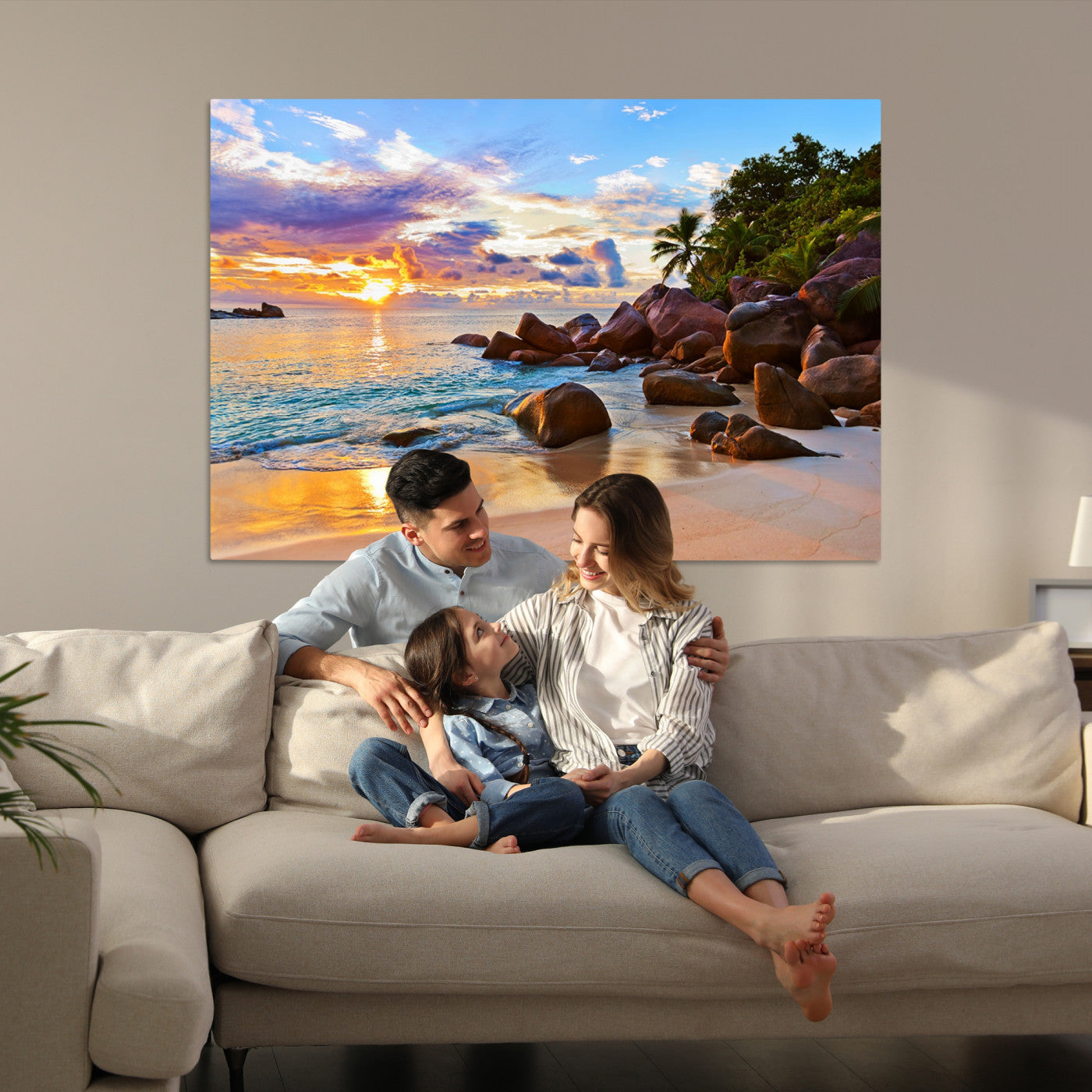 43209-MGV-CV-36X24-Tropical Island Beach Sunset Canvas Print