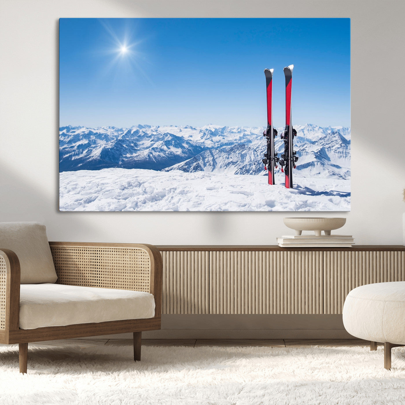 MGV-CV-36X24 - Ski Season Snow Wall Art Canvas Print