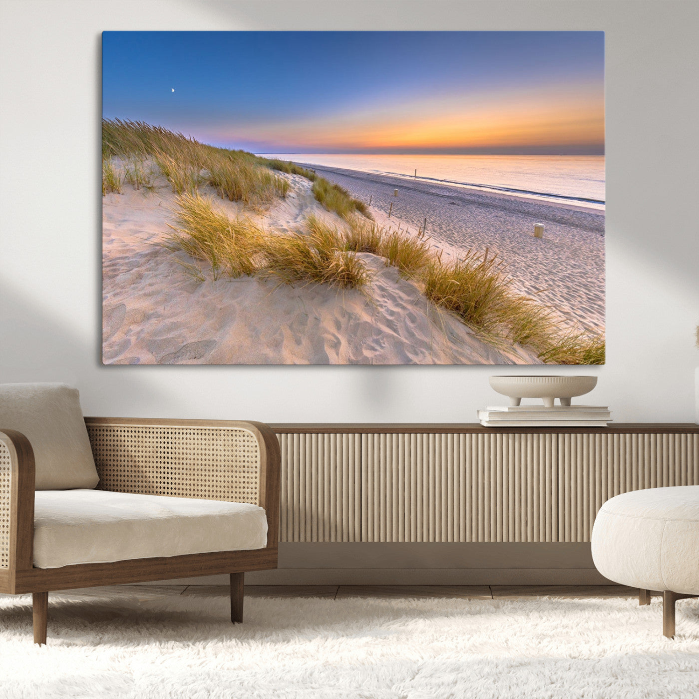 MGV-CV-36X24 - Sunrise On The Beach Wall Art Canvas Print