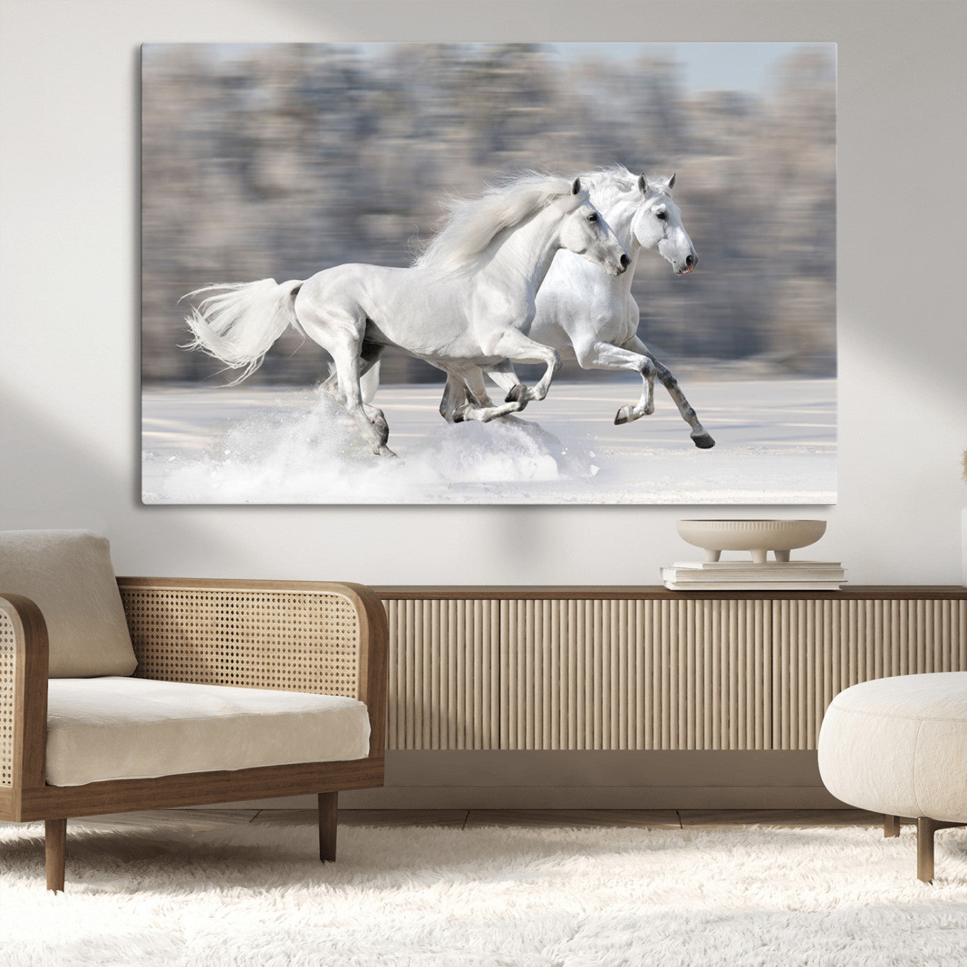 MGV-CV-36X24 - All The White Horses Wall Art Canvas Print
