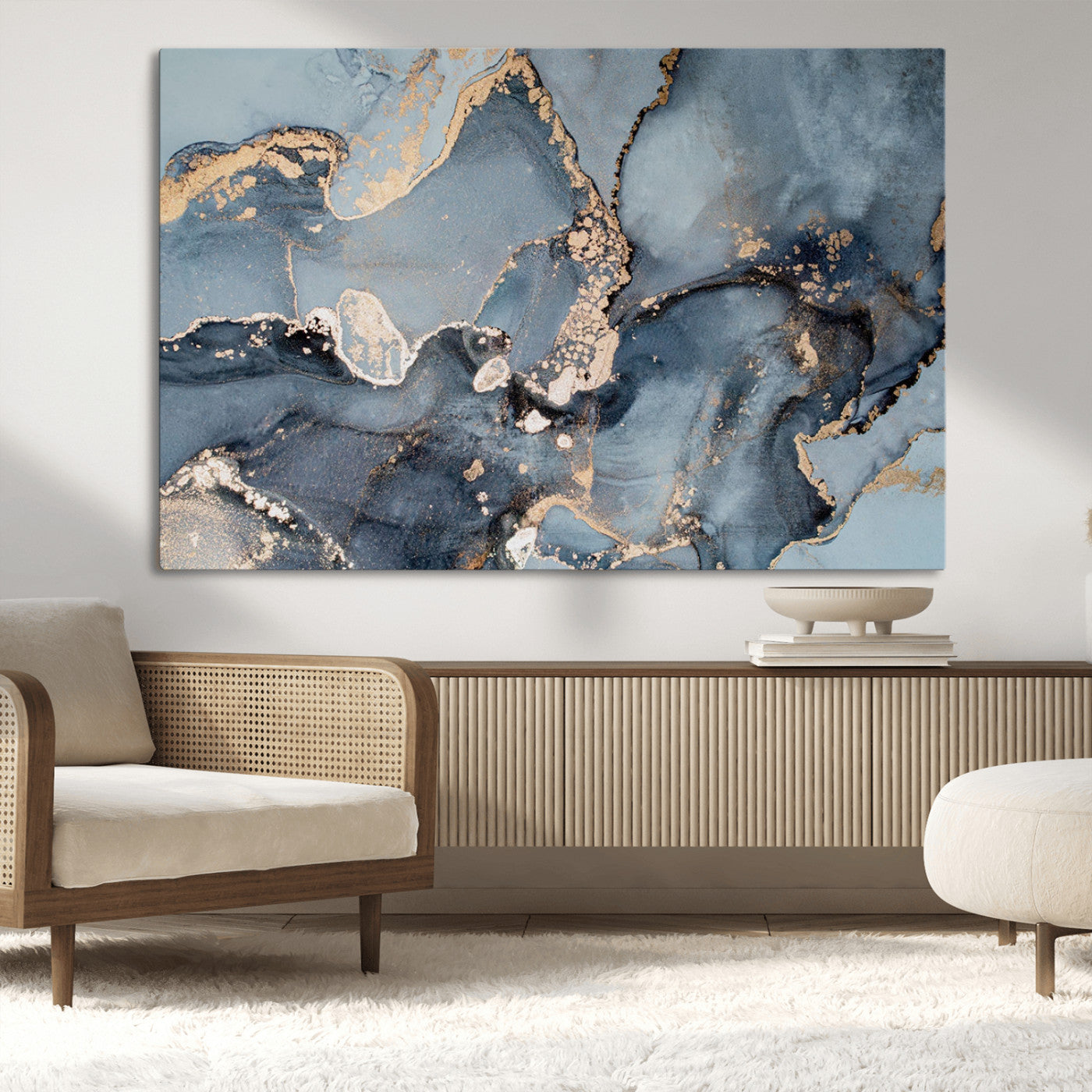 MGV-CV-36X24 - Multipanel Marble Fluid Effect Wall Art Abstract Canvas Wall Art Print