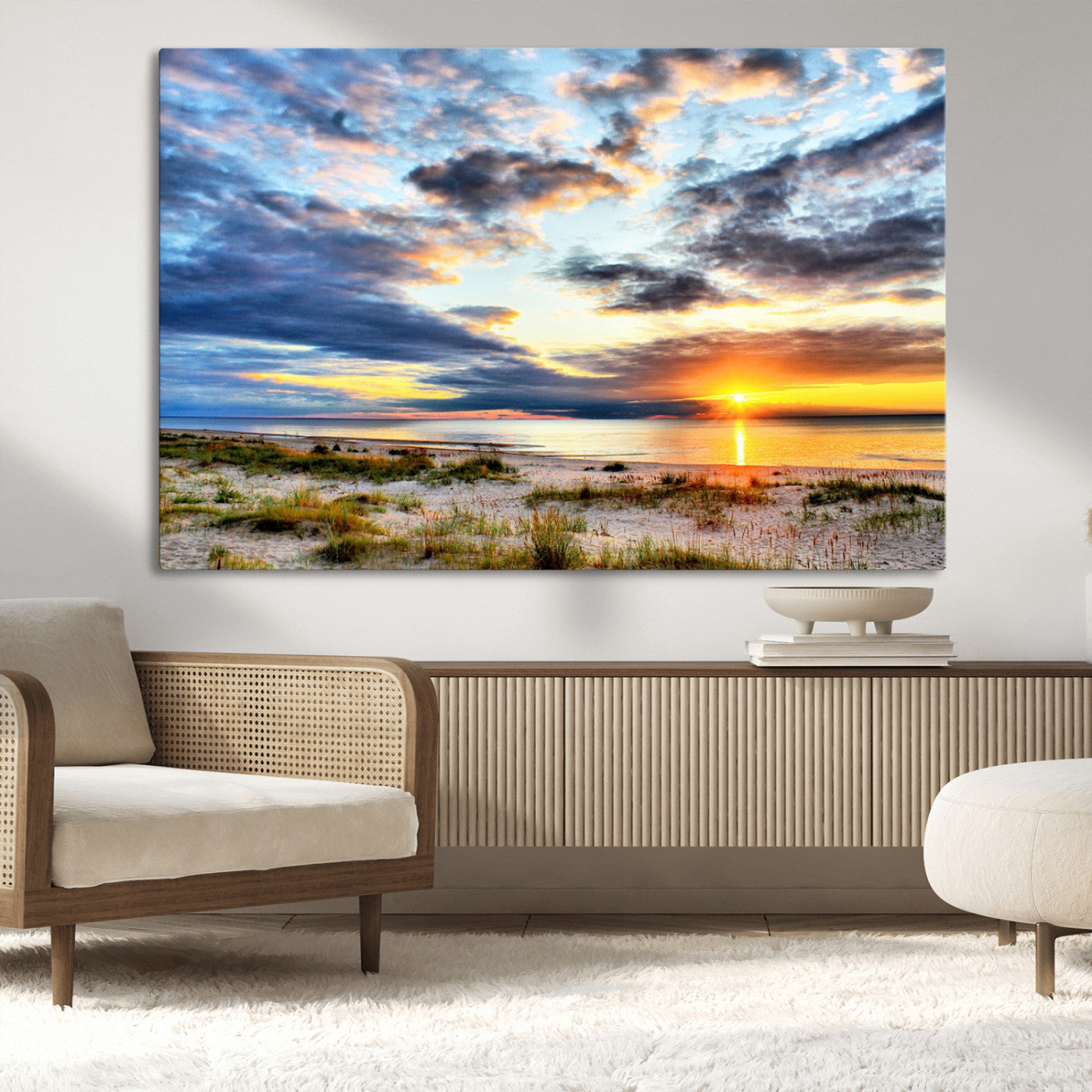 MGV-CV-36X24 - Sunset On The Ocean Wall Art Canvas Print