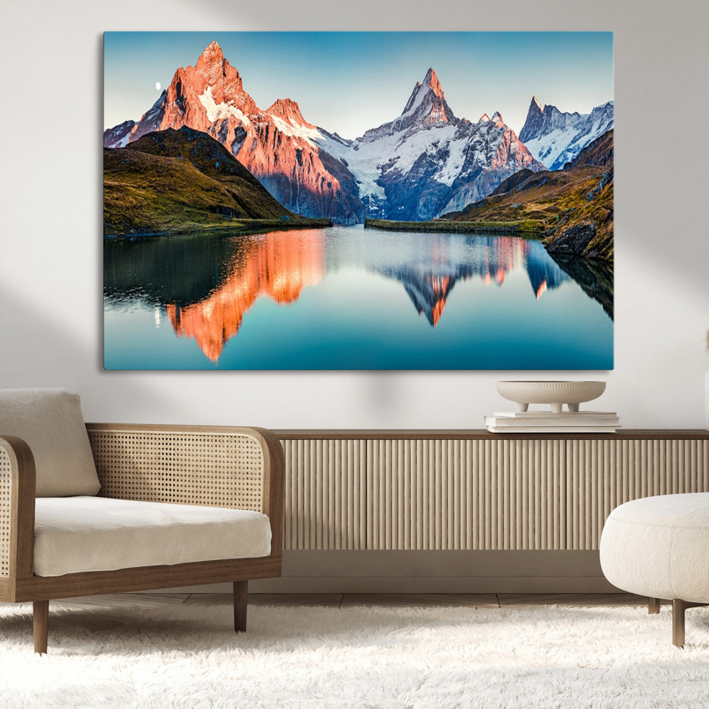 MGV-CV-36X24 - Landscape Mountain and Lake View Wall Art Canvas Print