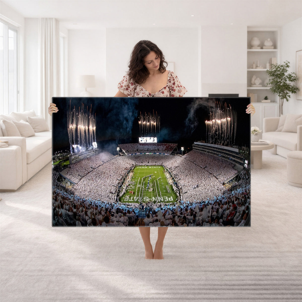 11391-MGV-CV-36X24 - Penn State Football Wall Art Canvas Print