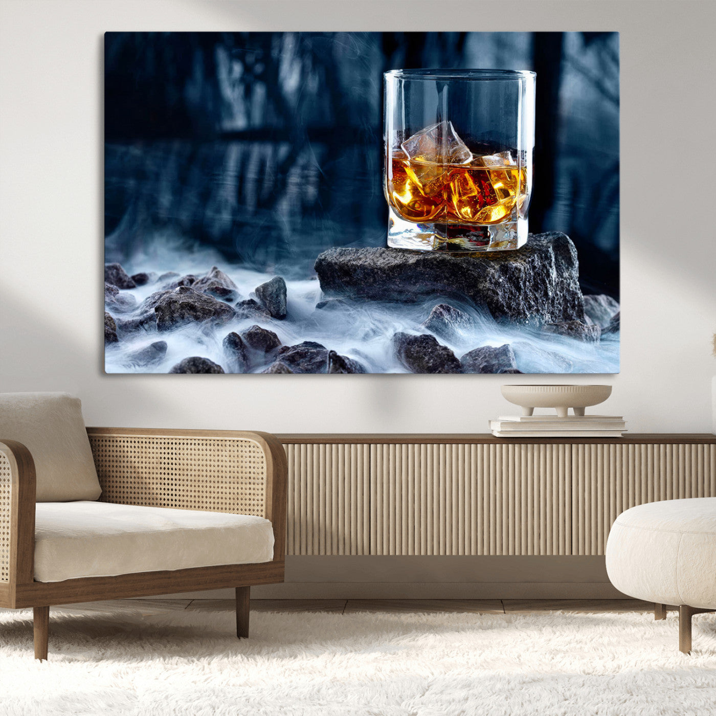 MGV-CV-36X24 - Whiskey Ice Wall Art Canvas Print