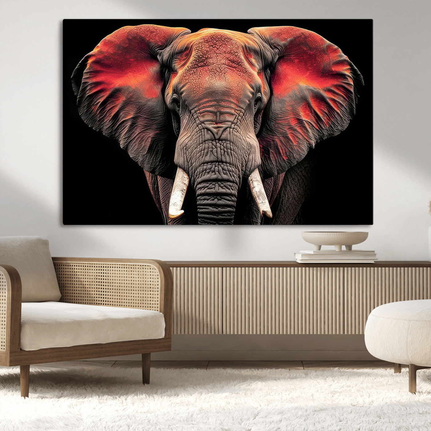 -Elephant Wall Art Canvas Print