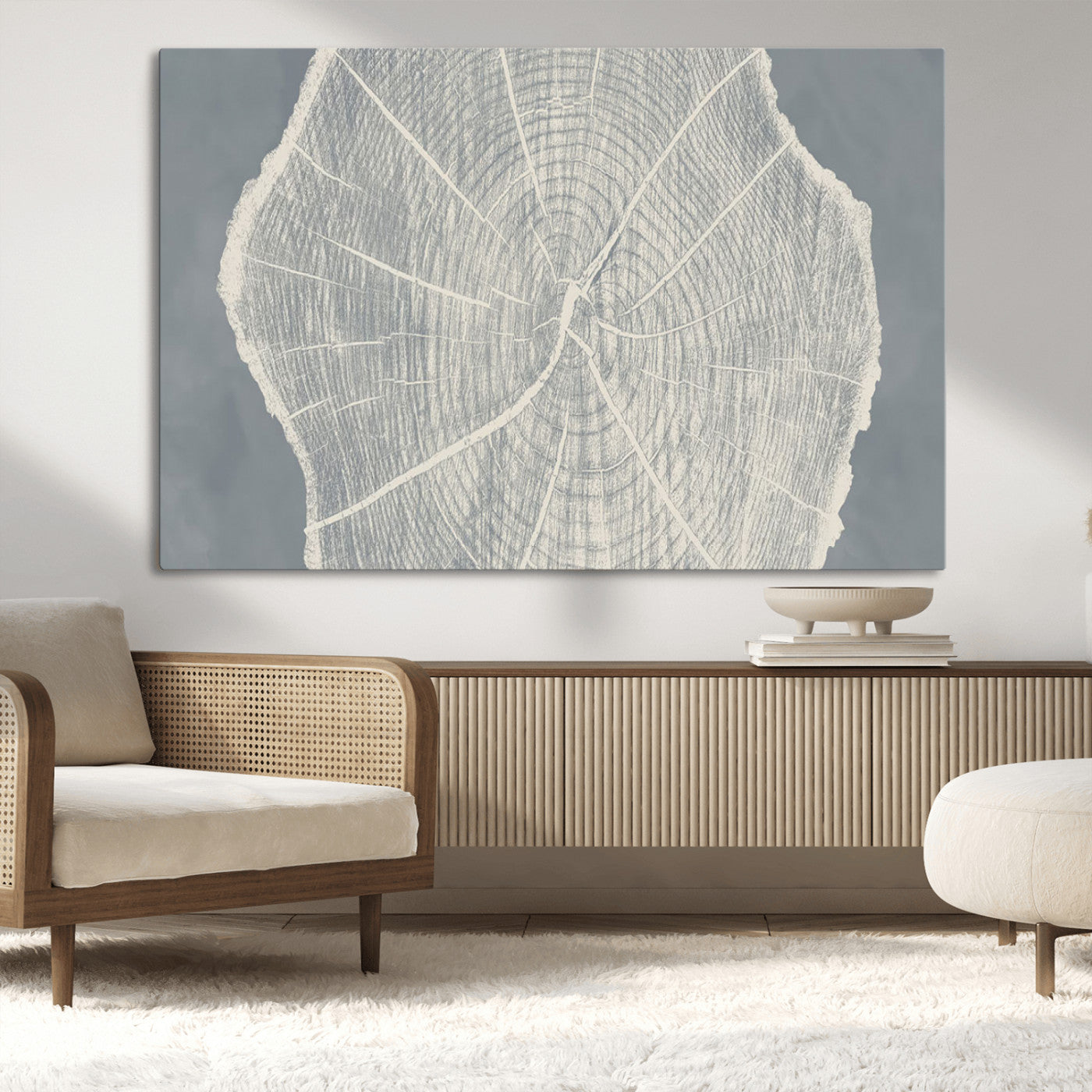 -Abstract Tree Ring Wall Art Canvas Print – Nature-Inspired, Ready to Hang, Modern Home Decor