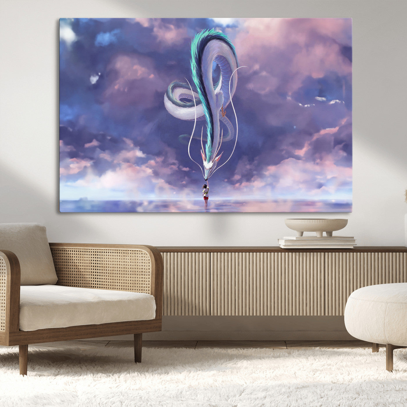 MGV-CV-36X24 - Spirited Away Haku and Chihiro Poster - Anime Lover - Hayao Miyazaki - Studio Ghibli Poster - Anime
