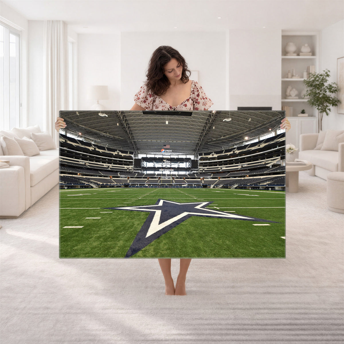 14834-MGV-CV-36X24 - Dallas Cowboys Football Team Print - Arlington AT&T Stadium
