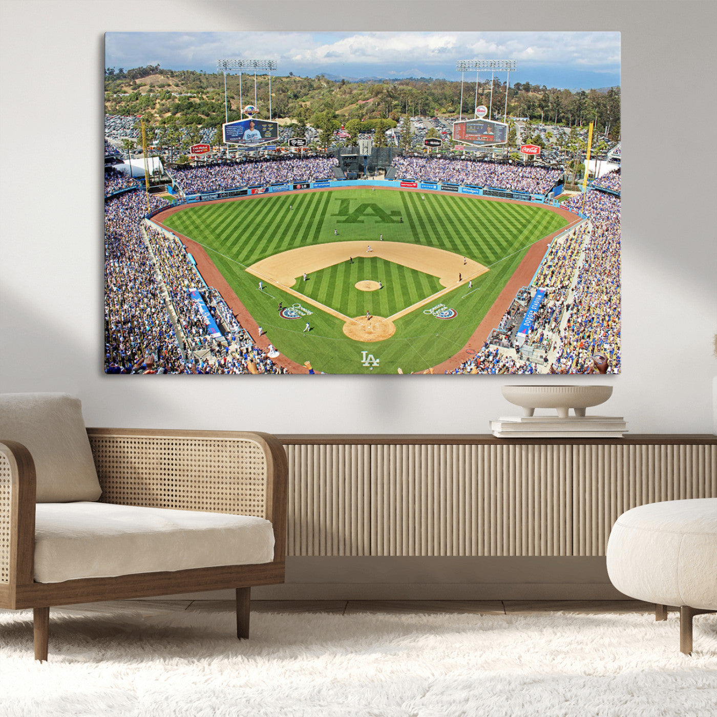 MGV-CV-36X24 - Citi Field Wall Art Print | 3-Panel New York Mets Baseball Stadium Canvas Print | Framed Sports Decor for Living Room, Man Cave, or Office