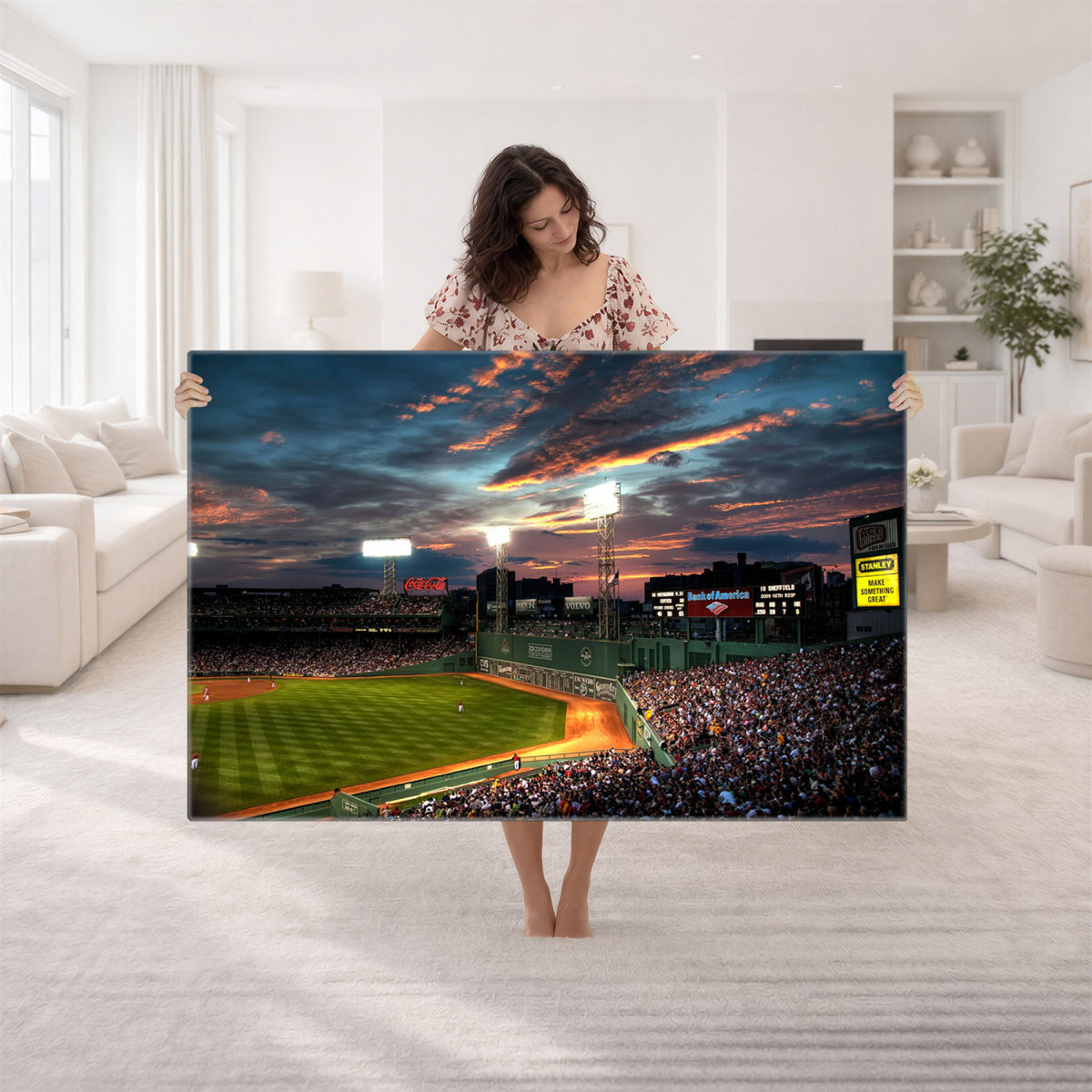 66781-MGV-CV-36X24 - Fenway Park Boston Massachusetts Stadium Wall Art Canvas Print