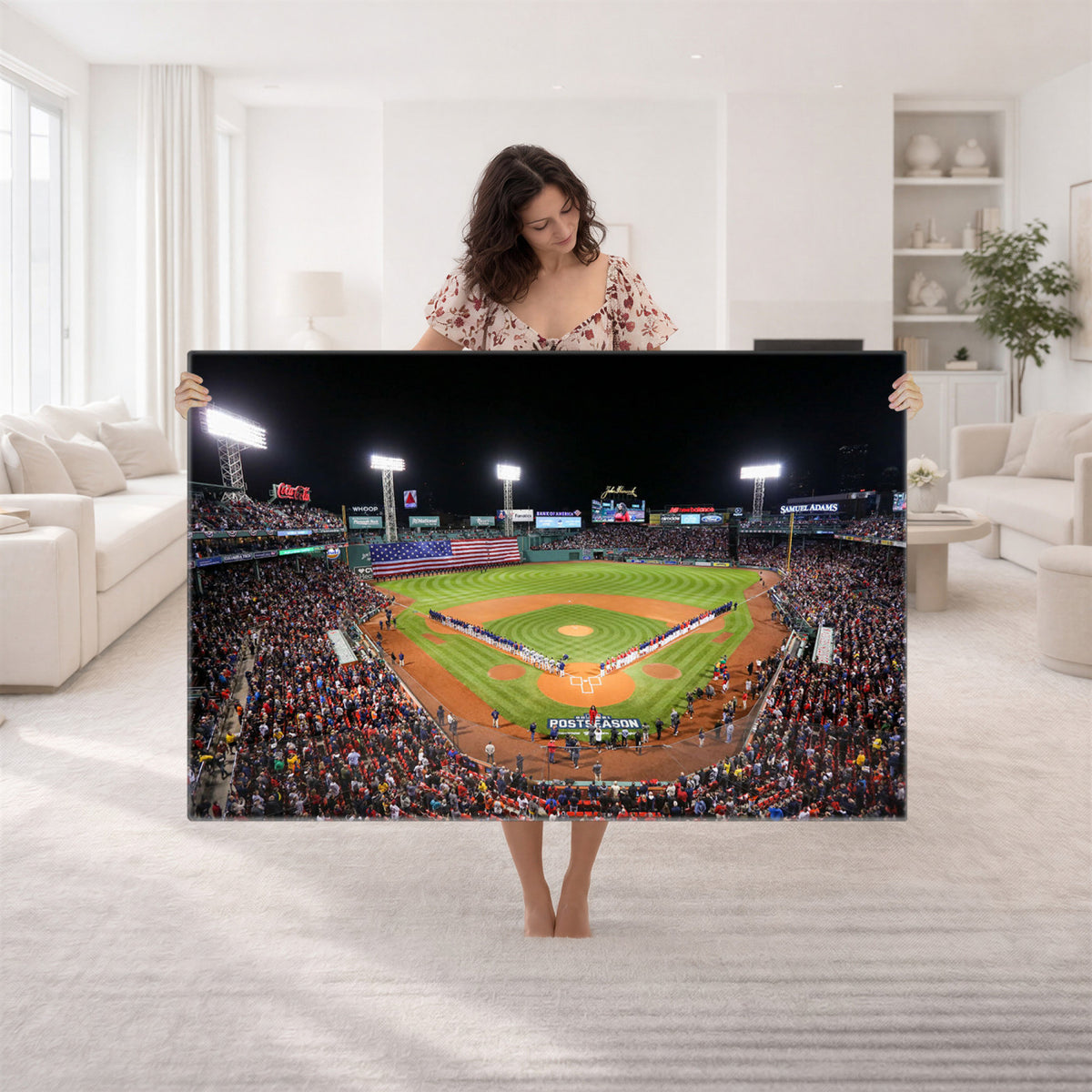47365-MGV-CV-36X24 - Fenway Park Wall Art Canvas Print | Large Baseball Stadium Canvas for Boston Red Sox Fans