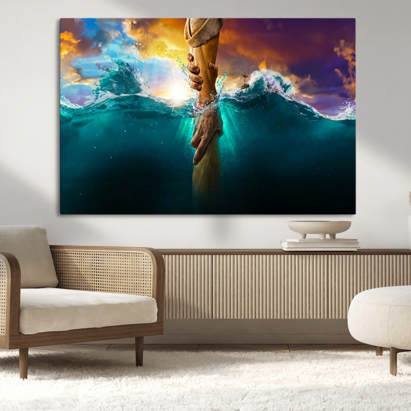 MGV-CV-36X24 - God Hand Wall Art Canvas Print