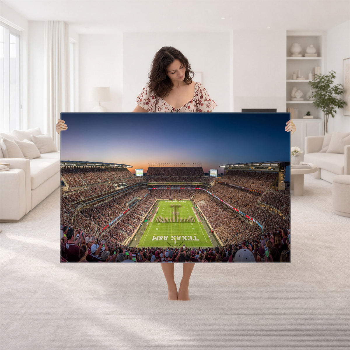 17421-MGV-CV-36X24 - Kyle Field Wall Art Print | Large Texas A&M Aggies Football Canvas Print for Sports Enthusiasts |