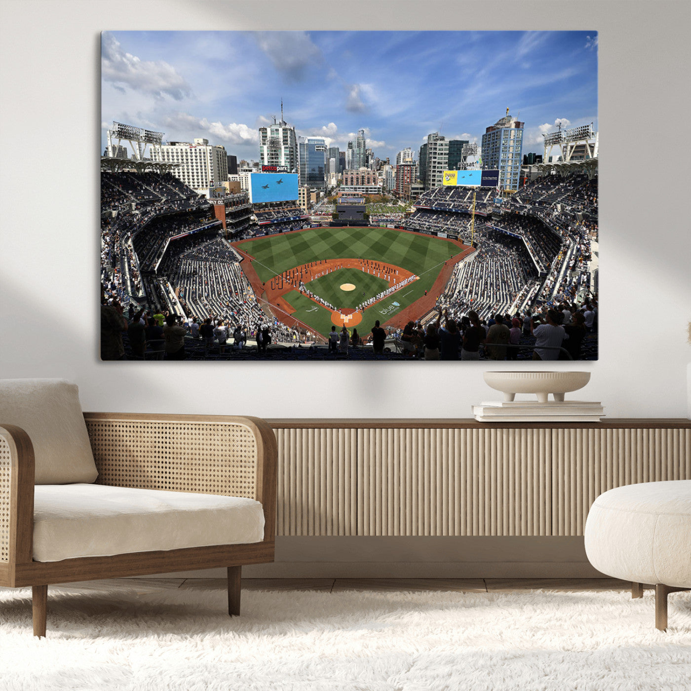 MGV-CV-36X24 - San Diego Padres Baseball Team Print - Petco Park Stadium Wall Art Canvas Print