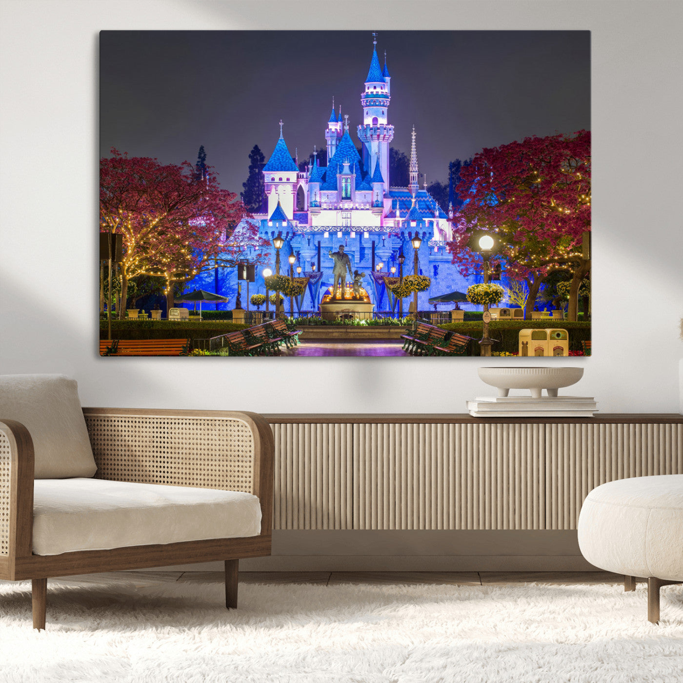 66710-MGV-CV-36X24-Large Disney Castle Wall Art Canvas Print - Magic Kingdom Kids Room Decoration Disney World