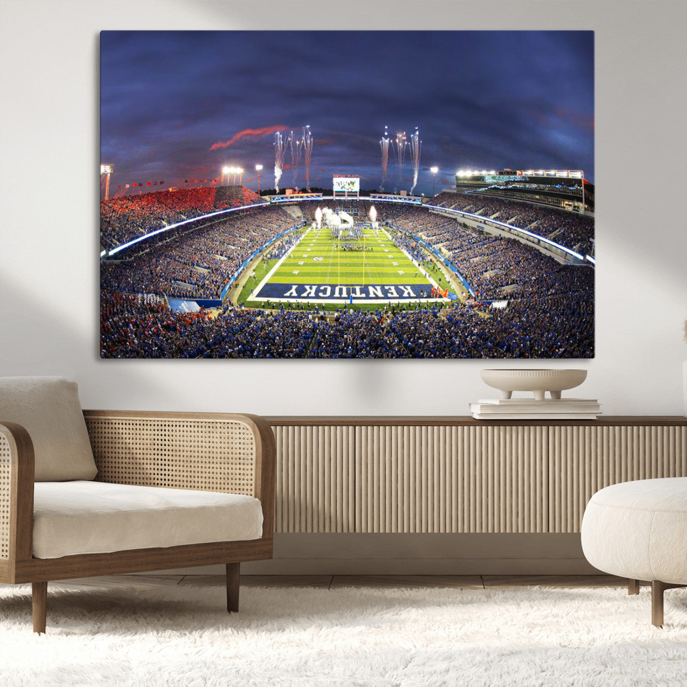 MGV-CV-36X24 - Kroger Field Canvas Wall Art - Kentucky Stadium Wall Art Print - Sunset Football Stadium Wall Decor