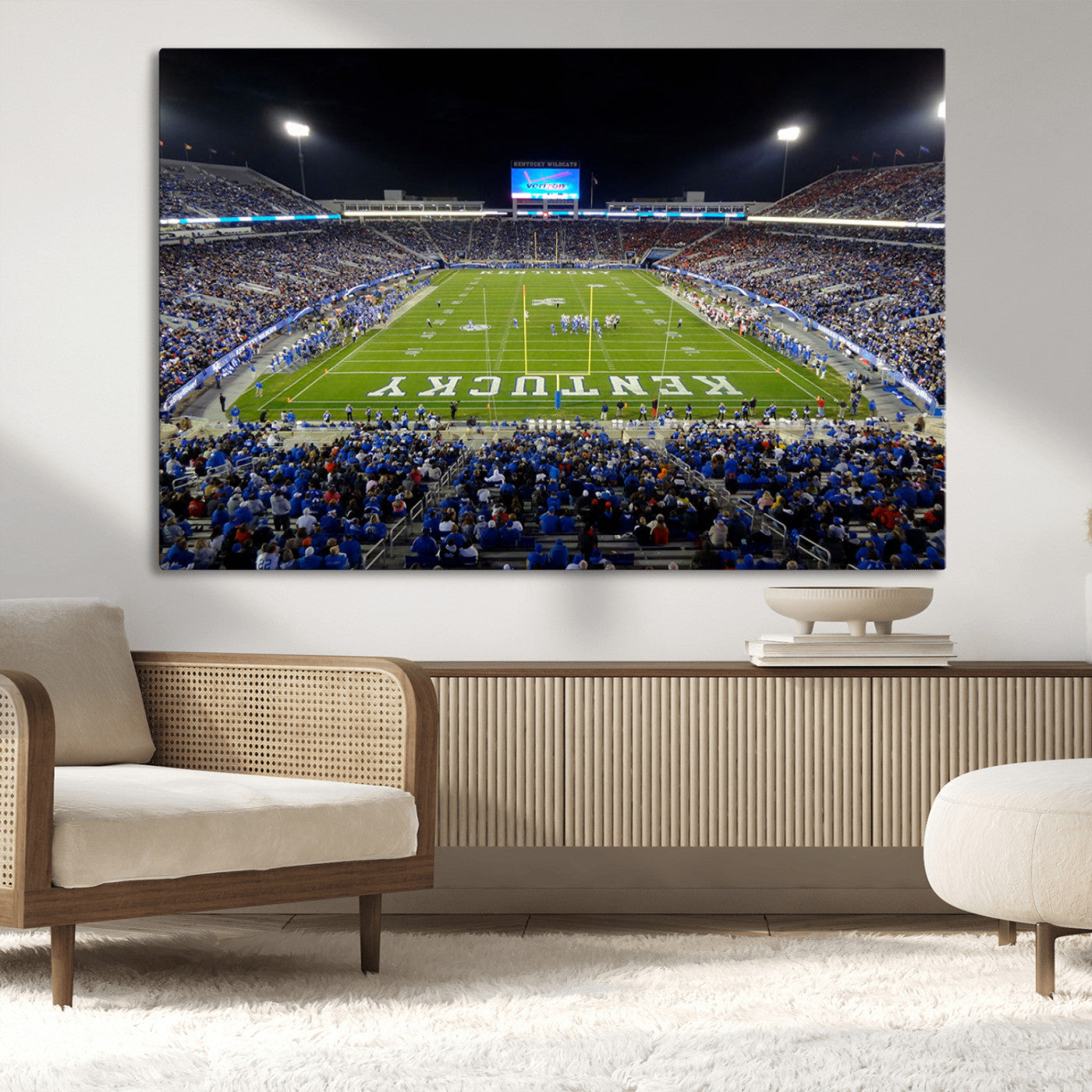 MGV-CV-36X24 - Kroger Field Canvas Wall Art - Kentucky Stadium Wall Art Print - Sunset Football Stadium Wall Decor