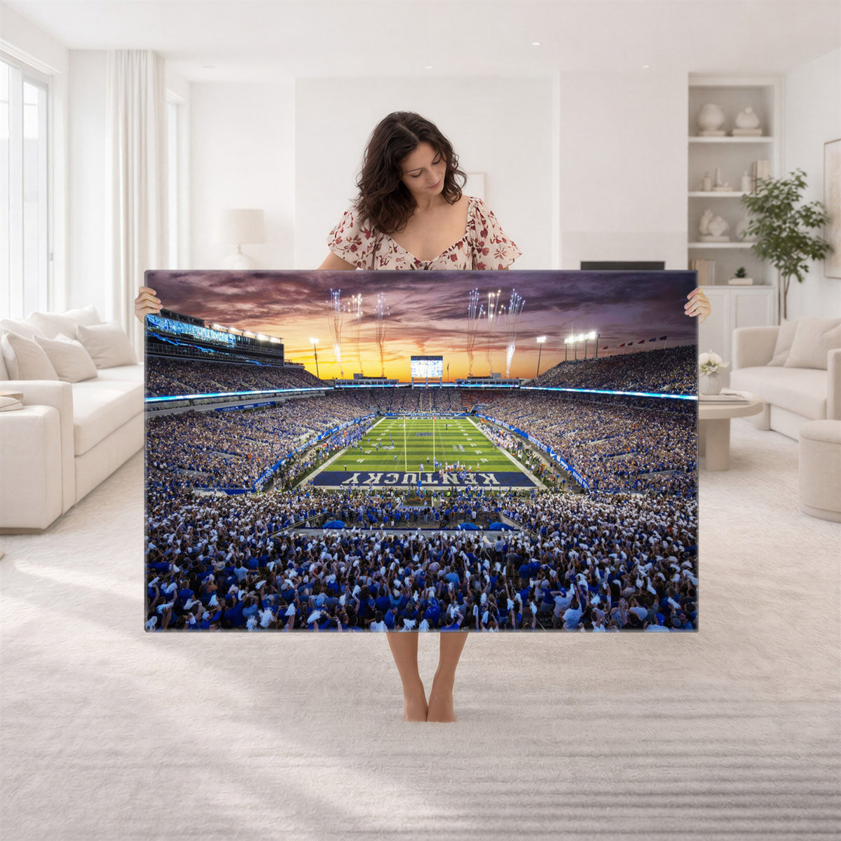 78524-MGV-CV-36X24 - Kroger Field Wall Art Print, Kentucky Stadium Wall Art