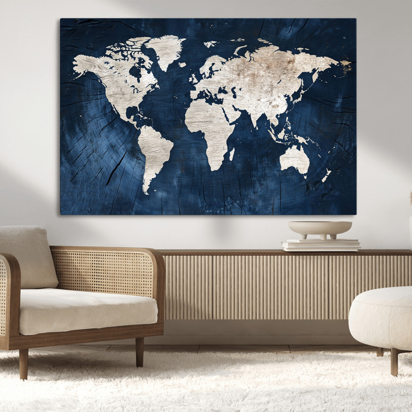 MGV-CV-36X24 - Push Pin World Map Canvas Print – Framed Wall Art for Couples to Track Their Travels – Anniversary