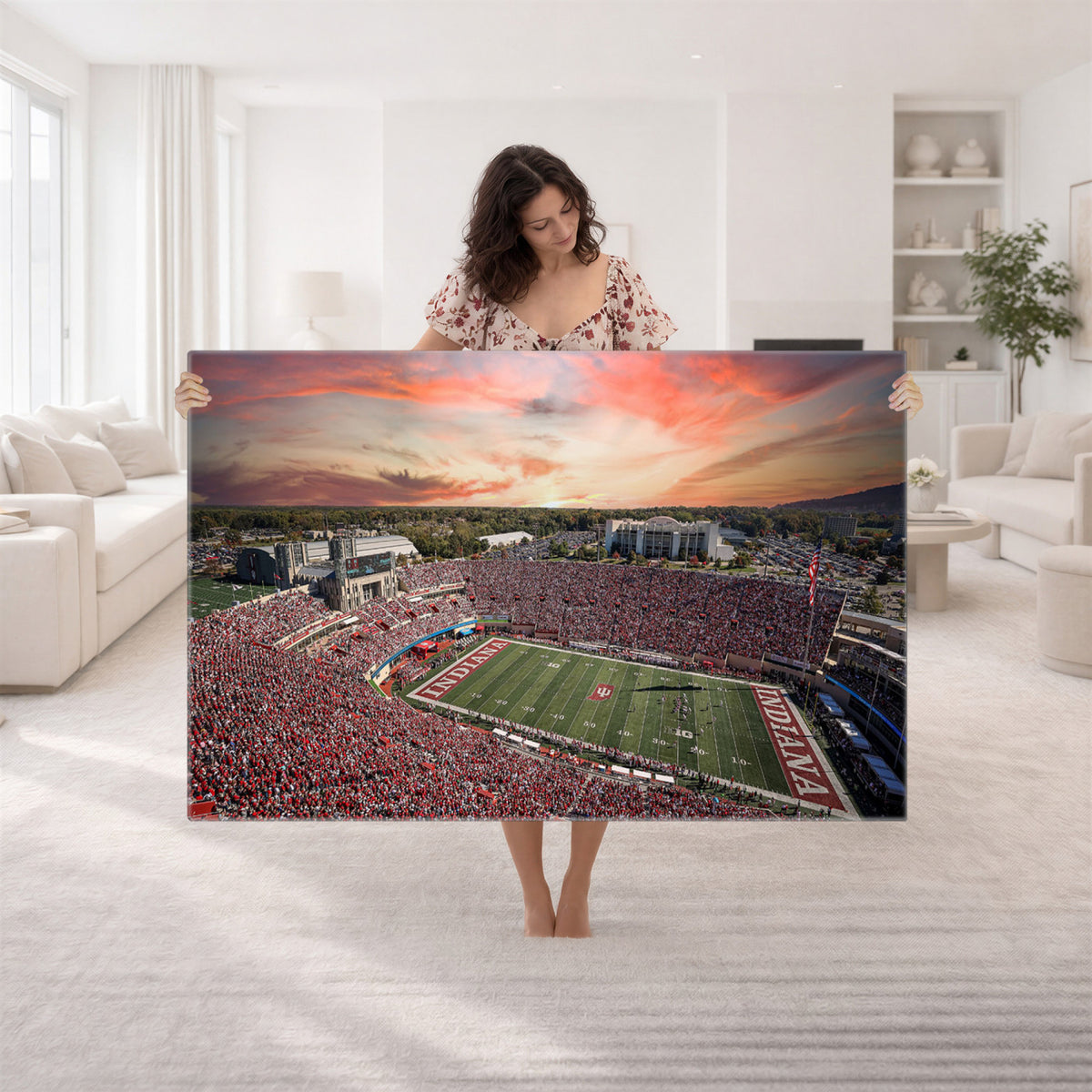 51135-MGV-CV-36X24 - Indiana Memorial Stadium Wall Art Canvas Print