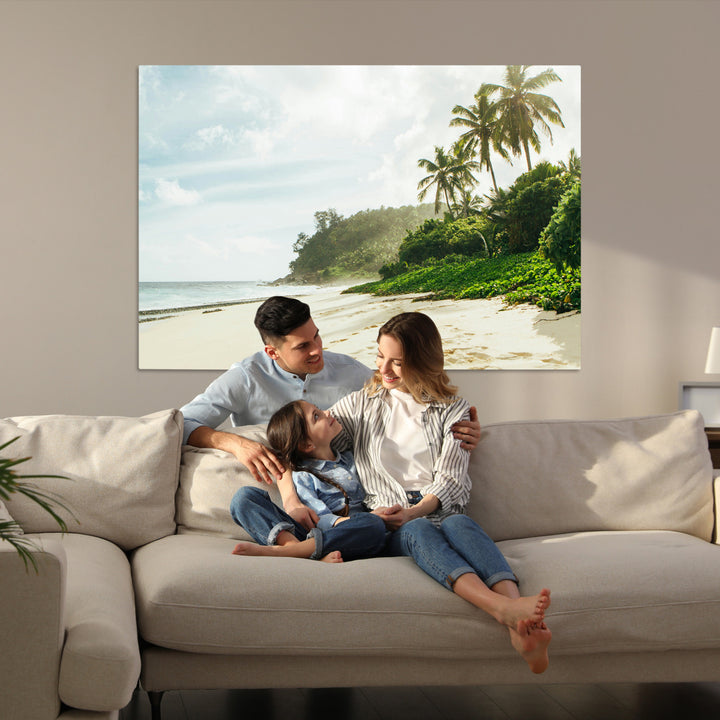 Relaxing Beach Wall Art Canvas Print, Framed Ocean View Art Picture Print, Coastal Serenity Perfect Tropical Coastal Decor Artwork