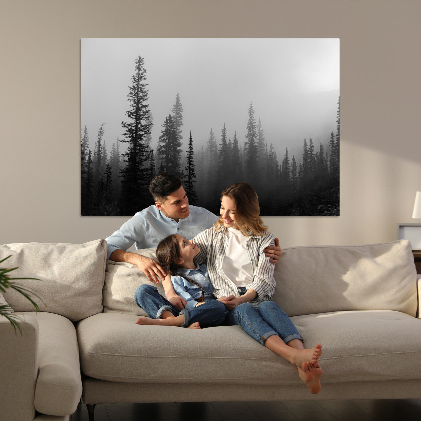 Misty Pines Wall Art Canvas Print - Perfect Rustic Decor