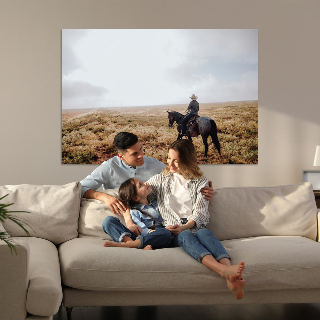 Cowboy Wall Art Wall Art Canvas Print, Framed Western Canvas Art Picture Print, Rustic Ranch Scene Perfect Rustic Western Decor Artwork