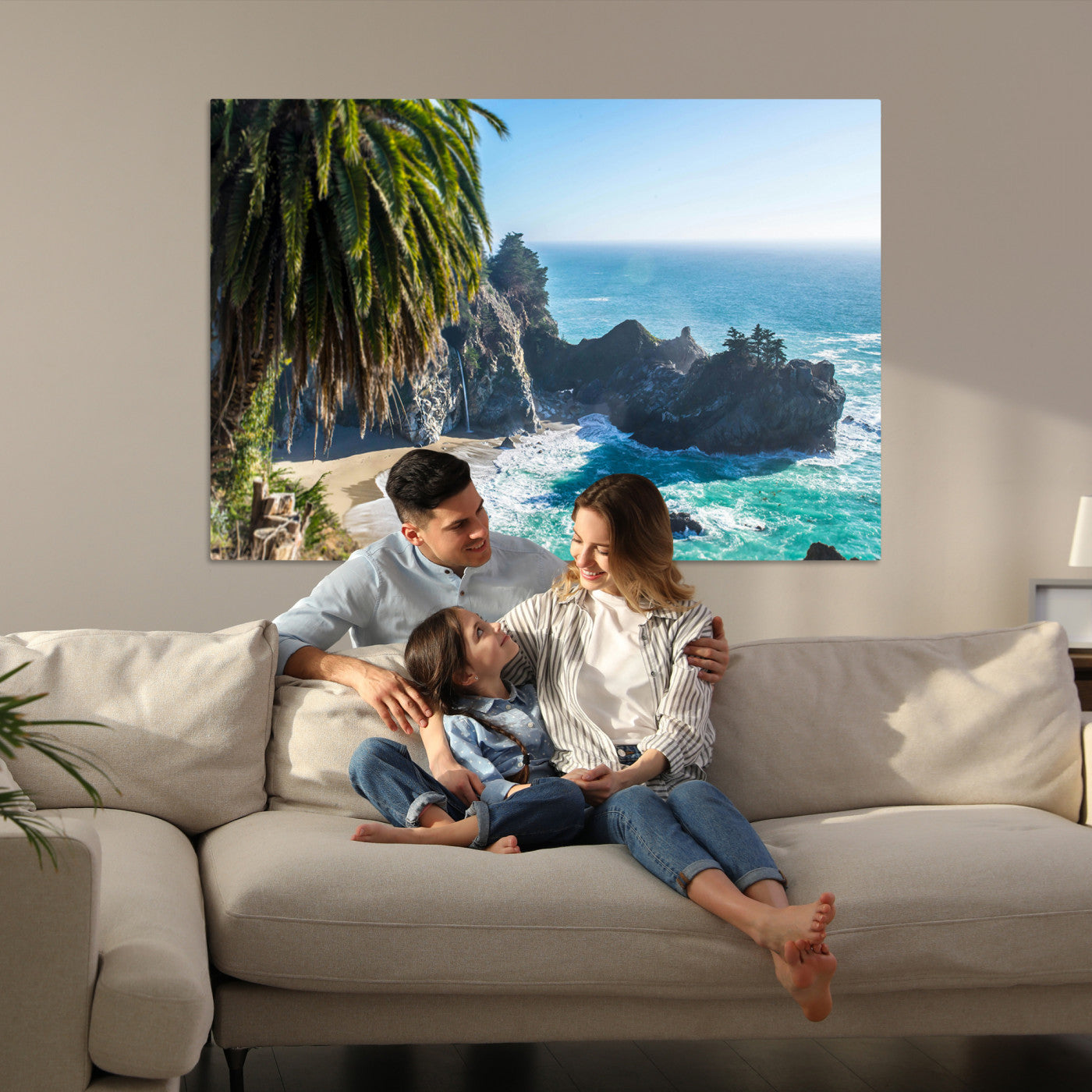 Big Sur Photography Wall Art Canvas Print, Framed California Coastline Art Picture Print, Tropical Seascape Perfect Coastal Minimalist Decor