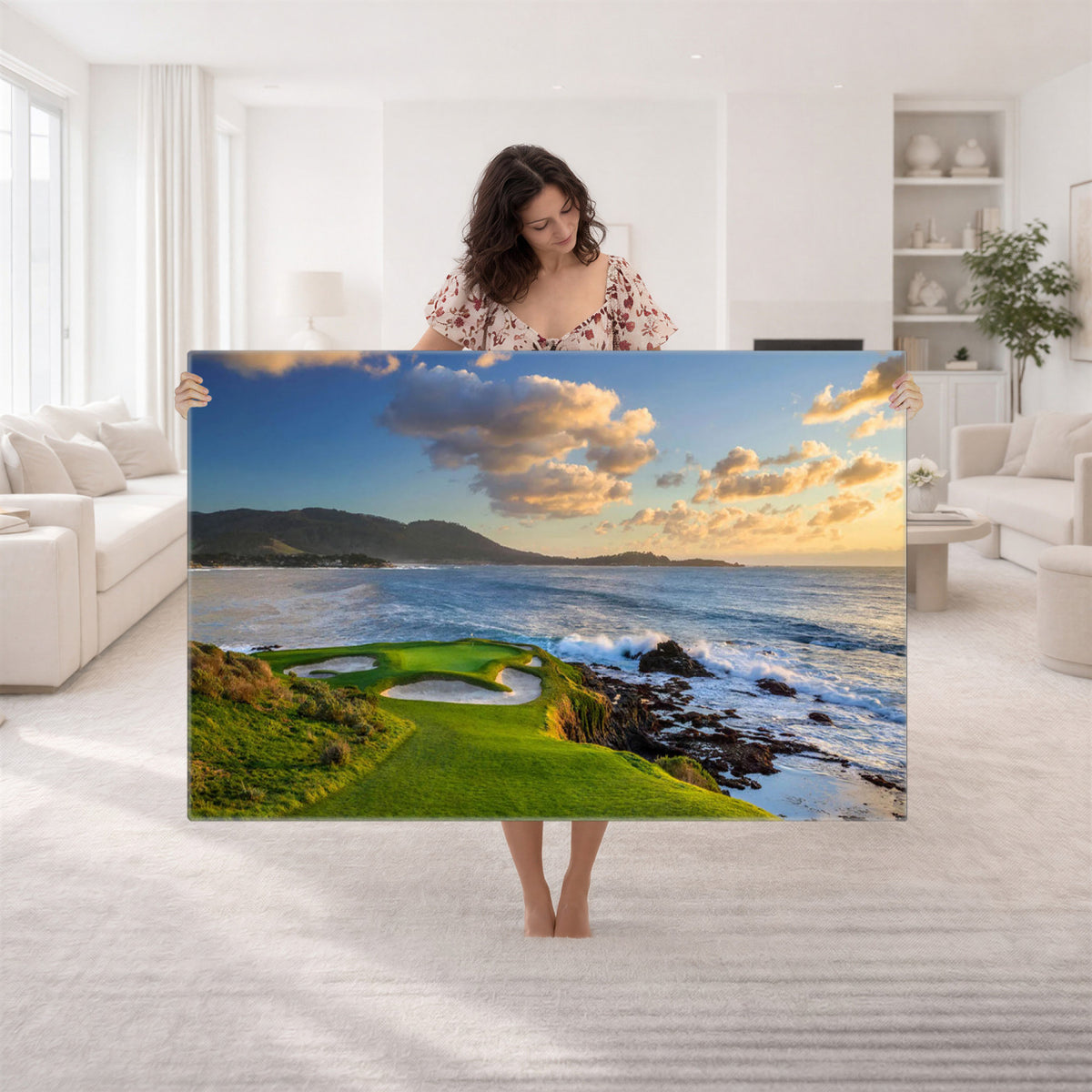 50107048-MGV-CV-36X24 - Pebble Beach Golf Links Wall Art Canvas Print