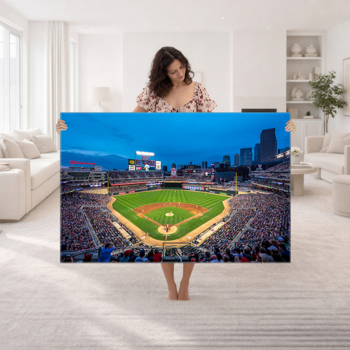 77273035-MGV-CV-36X24 - Target Field Stadium Wall Art Canvas Print, Minnesota Twins