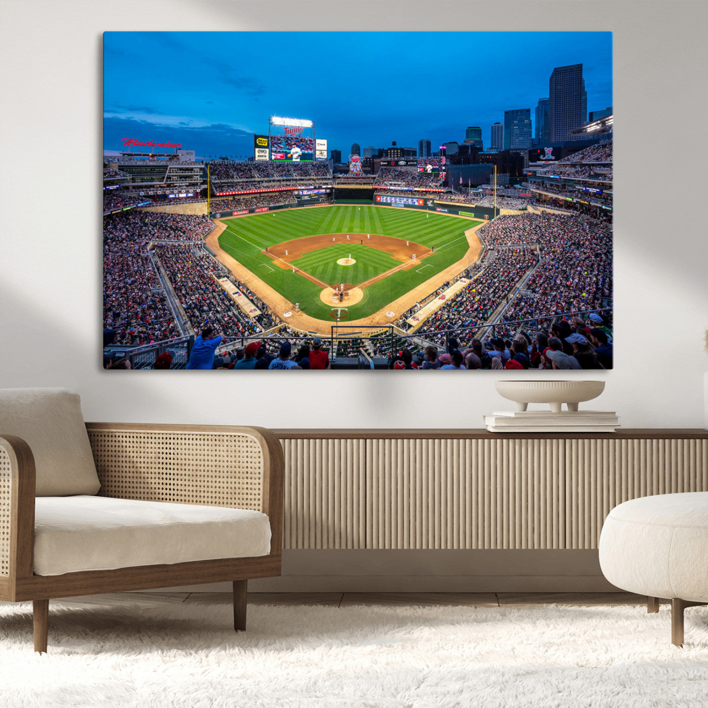 MGV-CV-36X24 - Target Field Stadium Wall Art - Minnesota Twins Baseball Print