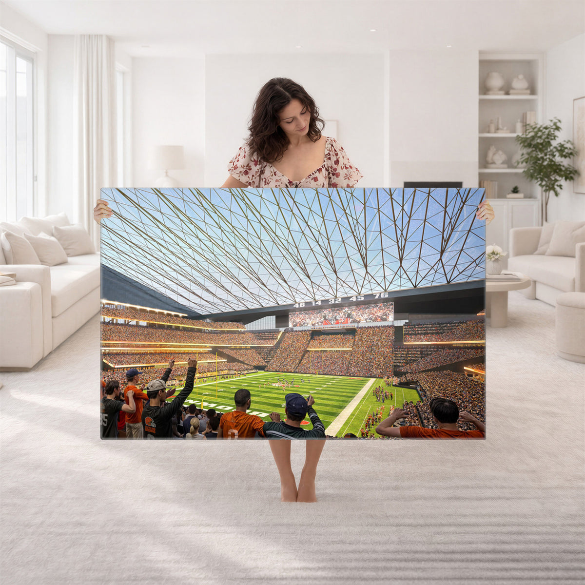 81960112-MGV-CV-36X24 - Cleveland Browns Stadium Wall Art Canvas Print