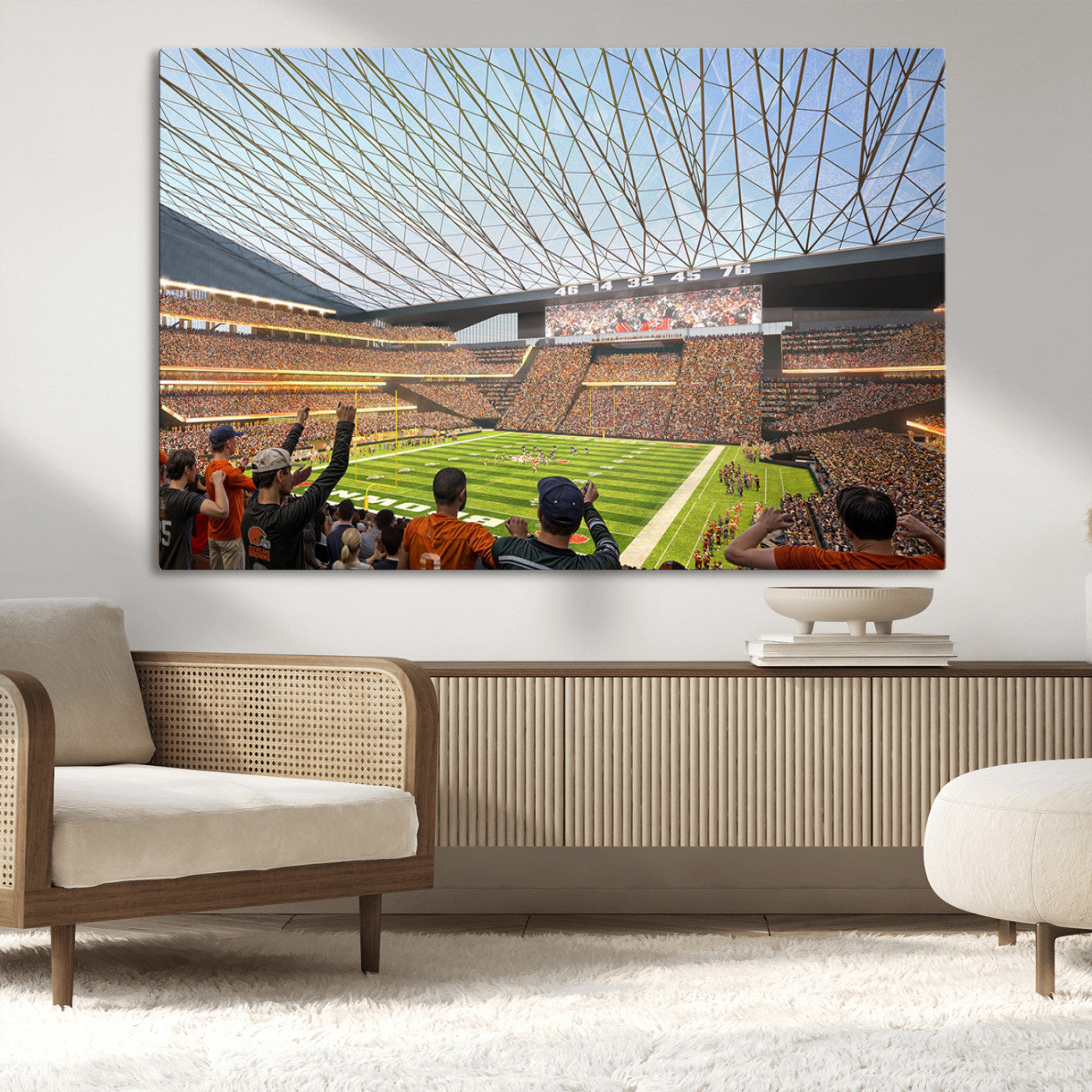MGV-CV-36X24 - Cleveland Browns Stadium Wall Art - NFL Football Canvas Print