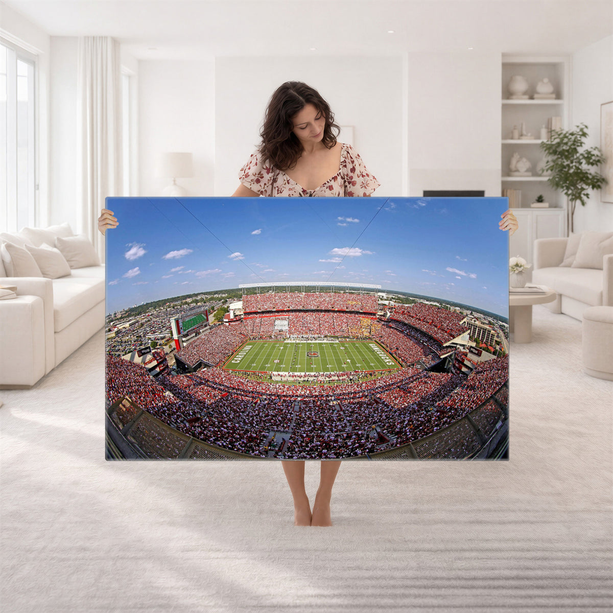 29492070-MGV-CV-36X24 - William Brice Stadium Wall Art Canvas Print, Stadium Crowd on Football Game Day