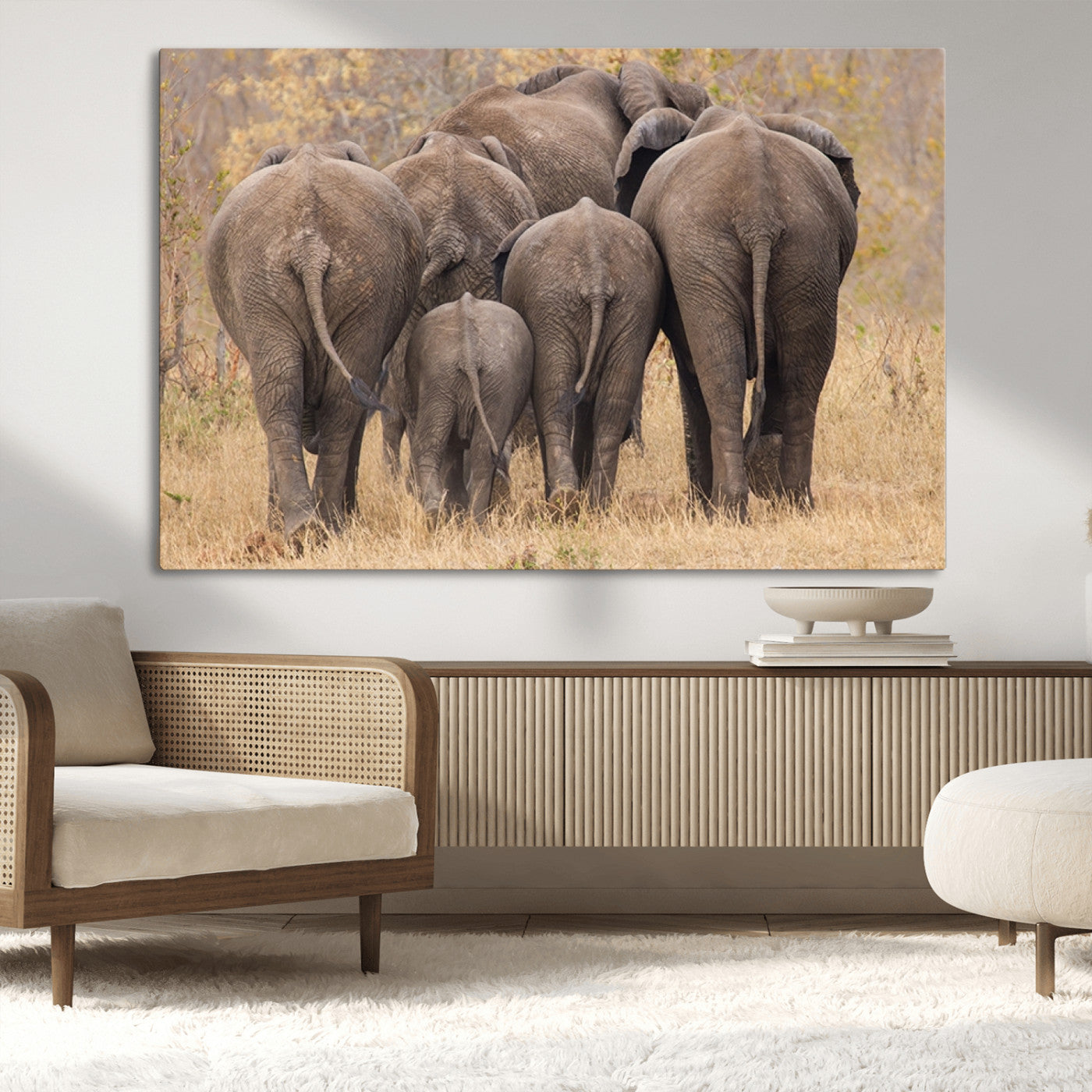 MGV-CV-36X24 - Wild Elephant Wall Art Canvas Print