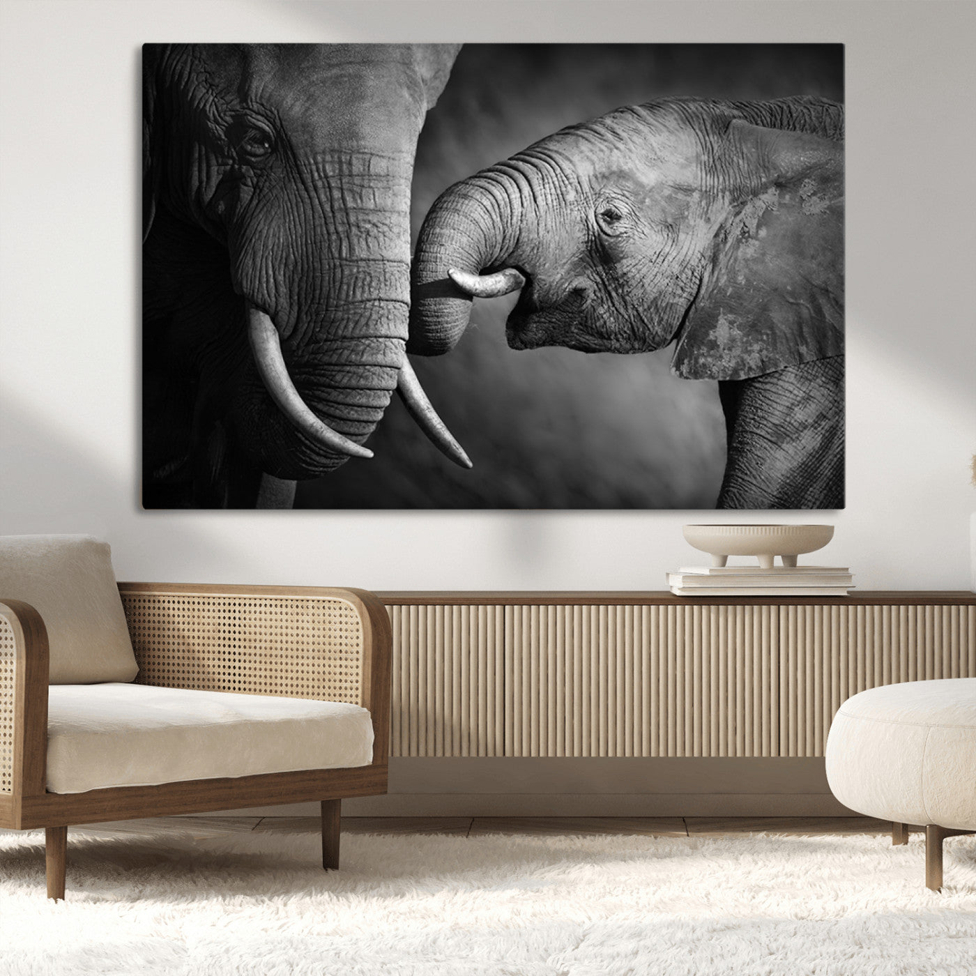 MGV-CV-36X24 - Wild Elephant Wall Art Canvas Print