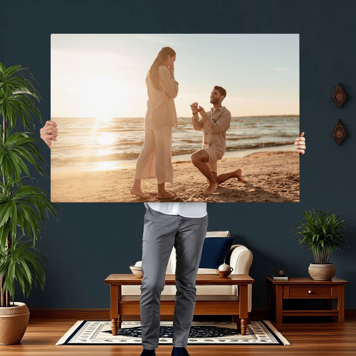 91913900-MGV-CV-36X24 - Custom Photo with Framed Canvas Wall Art Canvas Print Personalized Picture Print Framed Wall Art Digitally Printed Photo