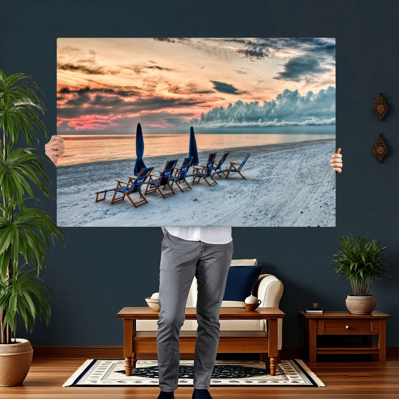 17237006-MGV-CV-36X24 - Serene Gulf Solitude Wall Art Canvas Print