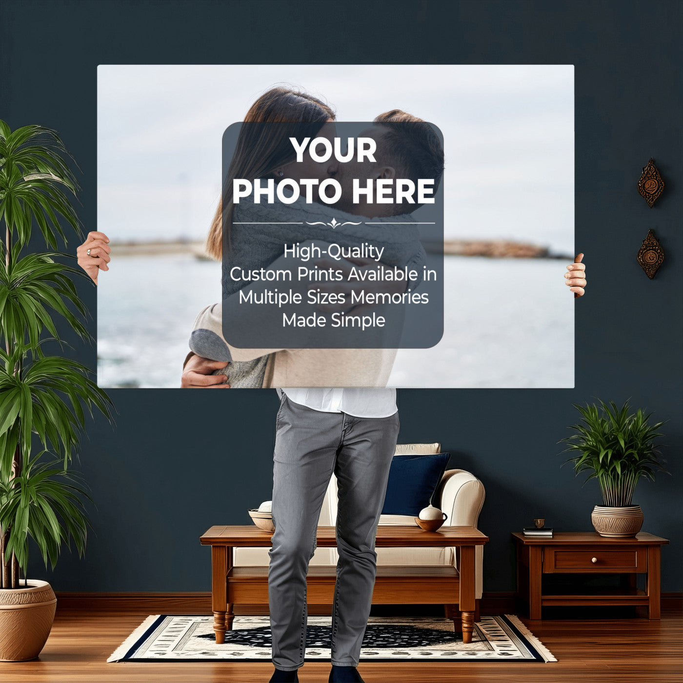 29940442-MGV-CV-36X24 - Custom Photo Canvas Print, Personalized Picture Wall Art, Your Image on Canvas, Family Portrait Gift