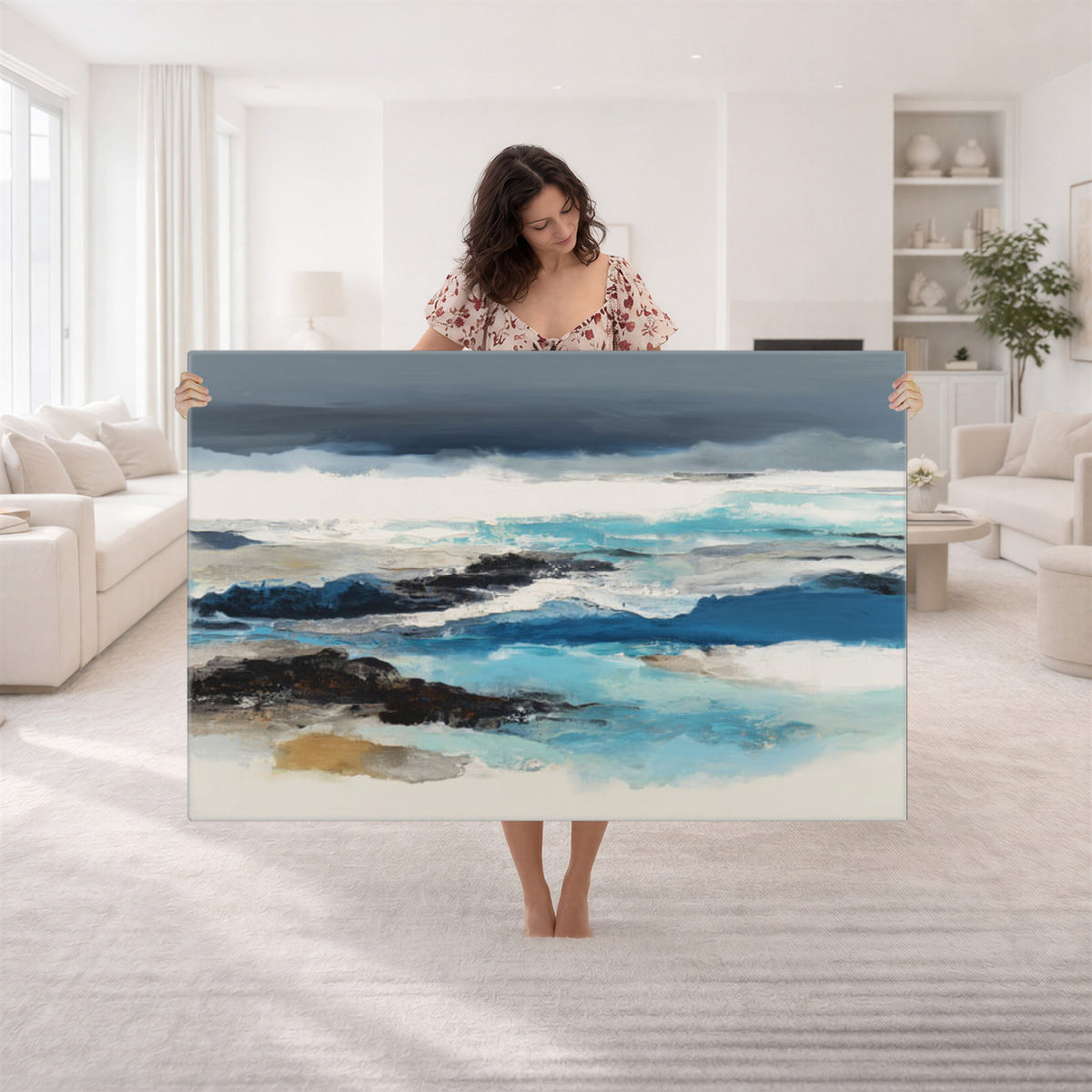 53645131-MGV-CV-36X24 - Extra Large Abstract Wall Art Canvas Print